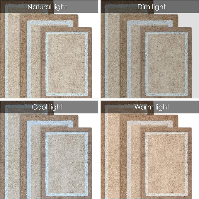 Madison Park Amherst Tufted Bath Rug Cotton Non-Slip, 27 x 45, Blue | Quick Dry, Ultra Soft, Pile, Machine Washable, Absorbent, OEKO-TEX Certified