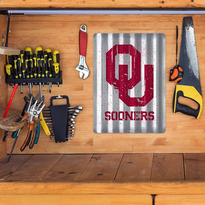 Rico Industries NCAA 12" X 16" Tin Metal Roof Sign