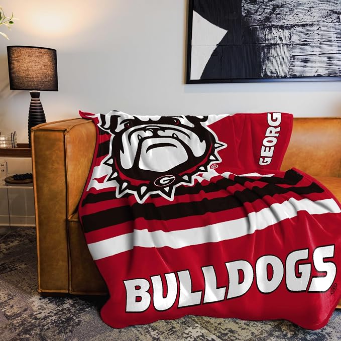Logo Brands NCAA Raschel Throw Blanket – 50 x 60 Soft Fleece Blanket, Officially Licensed Collegiate Design, Cozy Throw for Tailgating, Game Day, & Home Décor