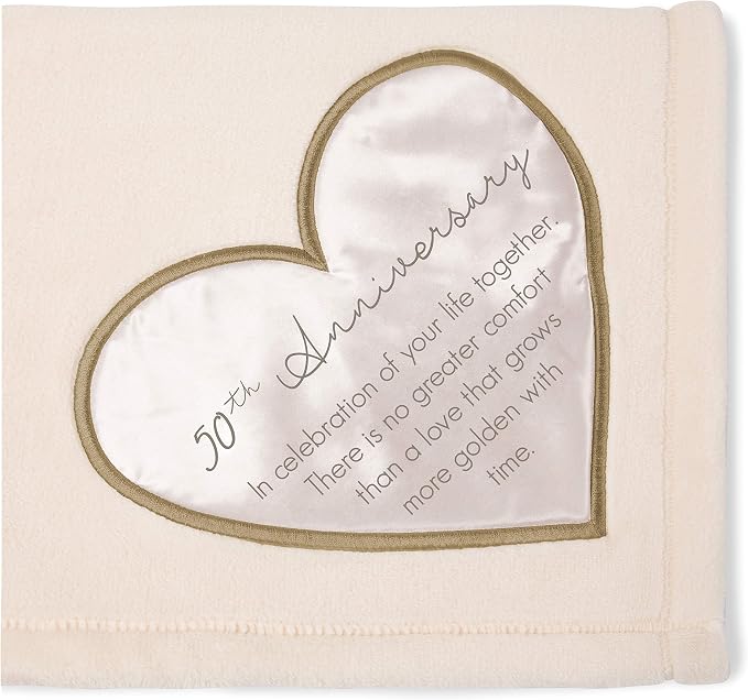 Pavilion Gift Company - 50th Soft Royal Plush Blanket 50x60 Inch