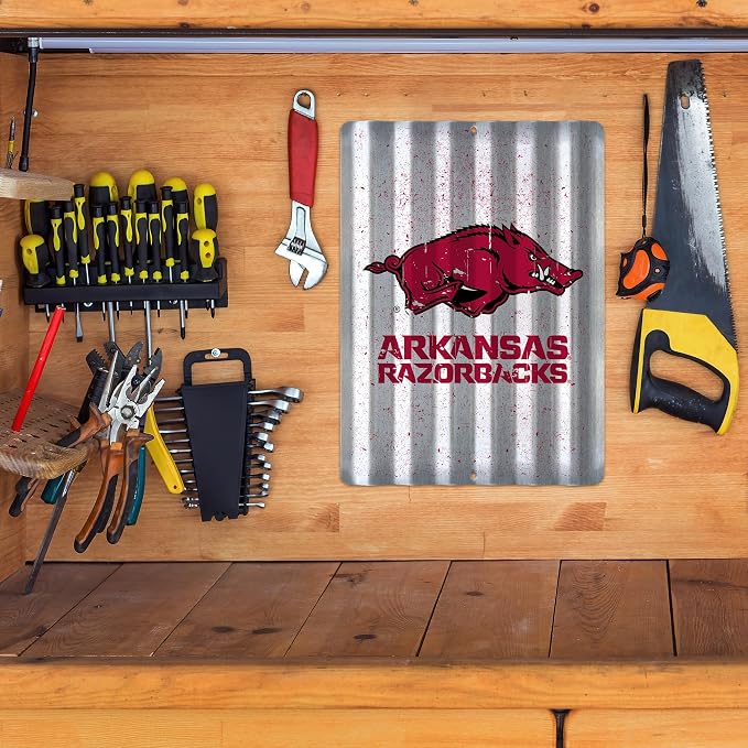 Rico Industries NCAA 12" X 16" Tin Metal Roof Sign