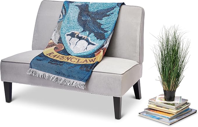 Northwest Harry Potter Woven Tapestry Throw Blanket, Designer Home Décor, Modern, Unique Gift, 48" x 60", Ravenclaw Crest (Pack of 6)
