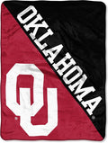 Northwest The Company NCAA Oklahoma Sooners Micro Raschel Throw Blanket, 46" x 60", Halftone