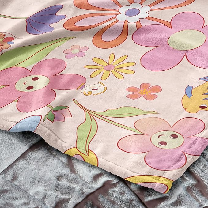 NORTHWEST Disney Princess Silk Touch Throw Blanket, 50" x 60", Garden