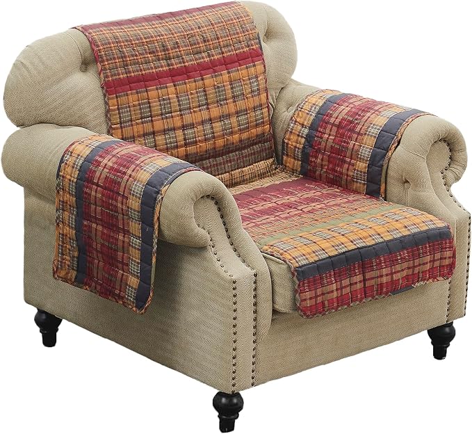 Greenland Home Fashions Gold Rush Reversible Slipcover - Furniture Protector - Arm Chair