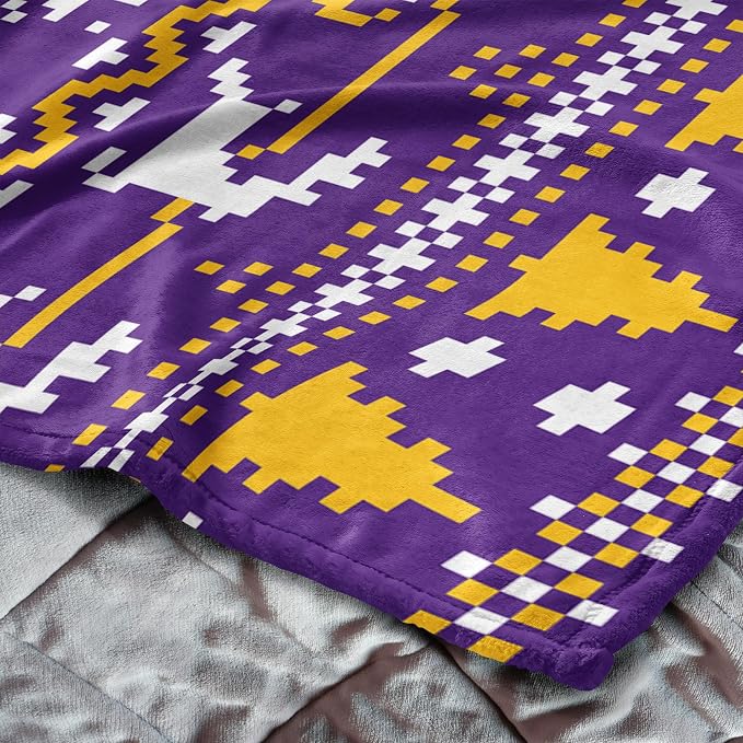 NORTHWEST NCAA Louisiana State University Tigers, Xmas Time, Silk Touch Throw Blanket, 50 x 60 Inches