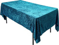AK TRADING CO. Lush Panne Velvet Tablecloth - 60 x 102 Inch Rectangular Table Cover | Great for Buffet Table, Parties, Holiday Dinner, Wedding & Baby Shower (Teal Blue, 60 x 102 Inch)