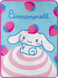 Northwest Cinnamoroll Micro Raschel Throw Blanket, 46" x 60", Strawberry Bun