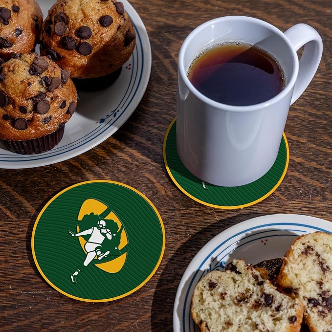 Rico Industries NFL Football Classic Favorites: PVC Coaster Set (4-Pack)