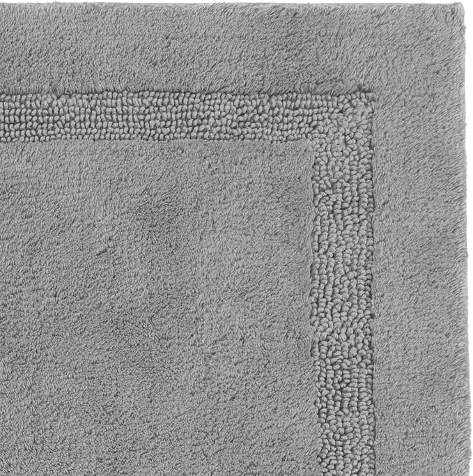 Nautica - Bath Rugs, Soft & Absorbent Tufted Cotton Bath Mat, Oeko-Tex Certified (Peniston Dark Grey, 2-Piece)