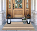 Black Khaki Striped Rug -2.3'x3.6' Front Door Rugs Outdoor, Small Washable Area Rug for Front Porch, Spring Summer Welcome Mats Outdoor Indoor, Doormat for Entryway Porch Entrance
