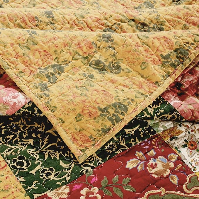 Greenland Home Antique Chic Quilted Patchwork Throw, 50" x 60" , Multicolor