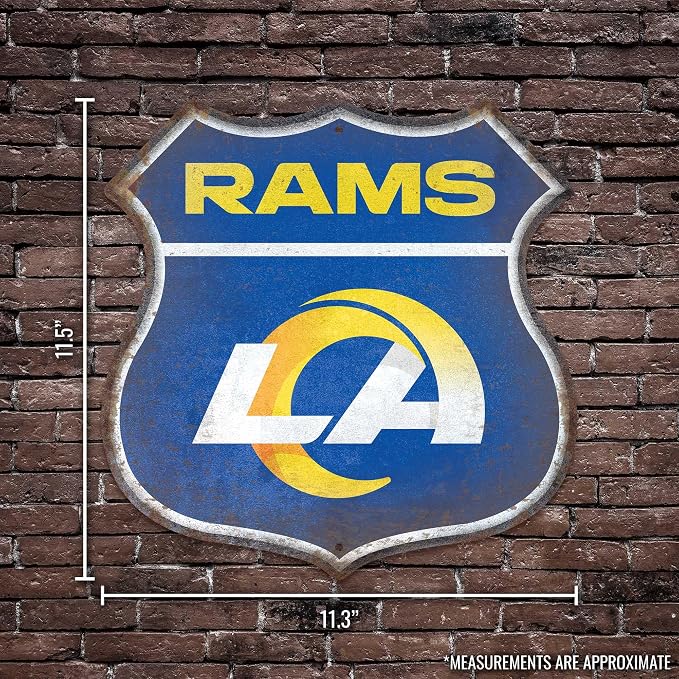 Rico Industries NFL Football San Francisco 49ers Rustic 11.5" Metal Route Sign