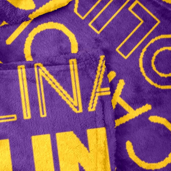 Logo Brands NCAA Classic Fleece Throw Blanket -50” x 60” Ultra-Soft Game Day Blanket with Bold Team Colors & Logo – Cozy College Team Bedding for Fans & Alumni