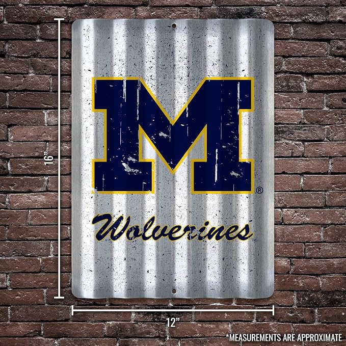 Rico Industries NCAA 12" X 16" Tin Metal Roof Sign