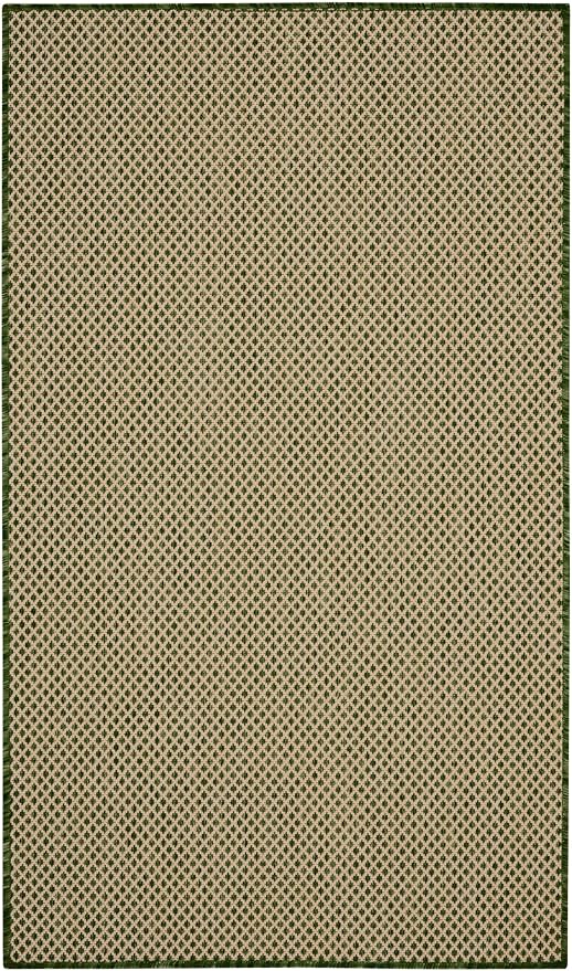 Nourison Home Courtyard 2' x 3' Green Fabric Area Rug