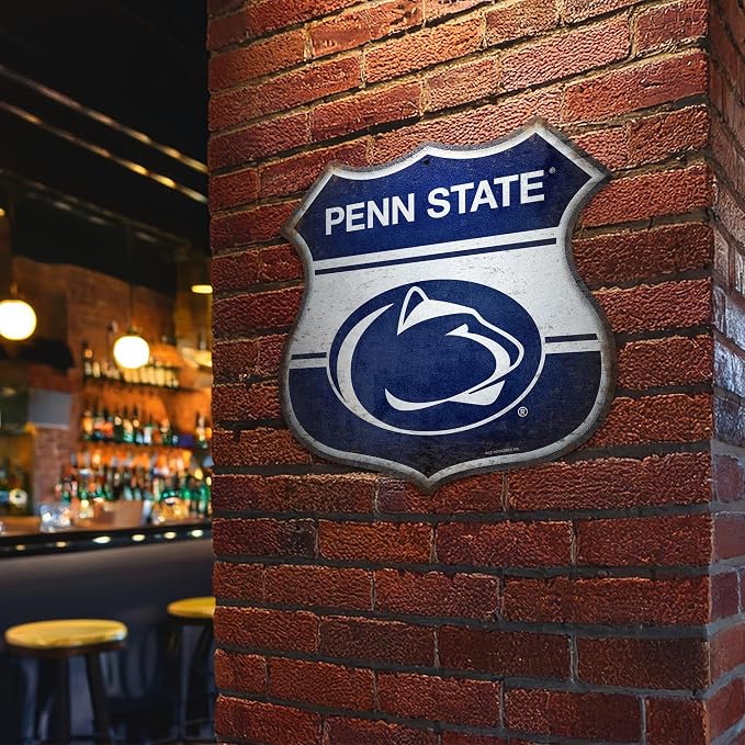 Rico Industries NCAA Rustic 11.5" Metal Route Sign Home Décor/Dorm Room