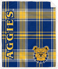 NCAA North Carolina A&T Aggies Playmaker Plaid Ultra Cozy Sherpa Throw