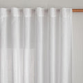 MYSKY HOME Patio White Curtains for Sliding Door 90 inch Length 2 Panels Set, Living Room Curtains & Drapes Soft Cotton Farmhouse Window Treatments Linen Look Semi Sheer Draperies, 50" W x 90" L