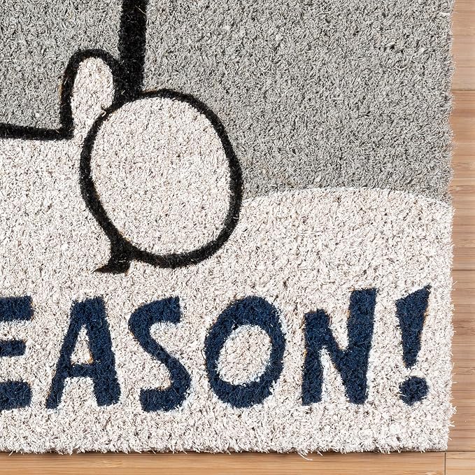 Gertmenian Paramount Frosty Coir Doormat - 2x3 Welcome Mat (2-Pack), Ideal for High Traffic Areas in Front Door, Garage, Entryway - Blue/Celebrate, 80026