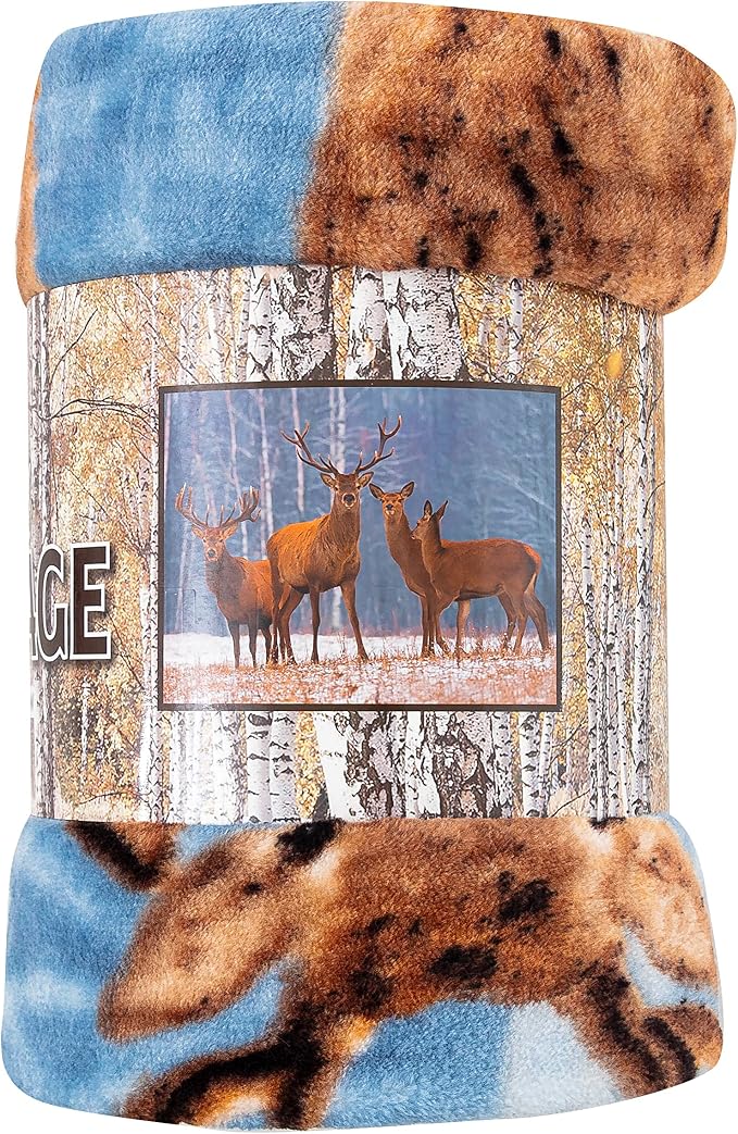 NORTHWEST Cold Snap Oversized Raschel Throw Blanket, 60" x 80" (Pack of 2)