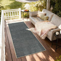 GarveeHome 2x6 Runner Rug for Hallway Modern Solid Washable Kitchen Rugs | Non Slip Bordered Runner Rugs Indoor Neutral Easy Jute Runners for Bedroom Nursery Entryway Living Room, Grey