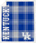 NCAA Kentucky Wildcats Playmaker Plaid Ultra Cozy Sherpa Throw