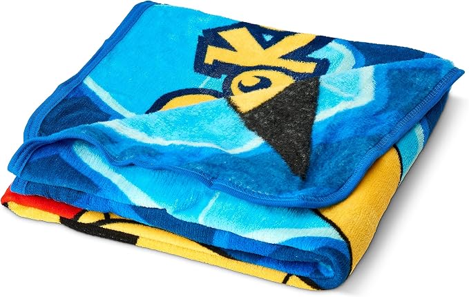 NORTHWEST Pokemon Pikachu Micro Raschel Throw Blanket, Kids Bedding, Girls and Boys, 46" x 60", Glitch Pikachu