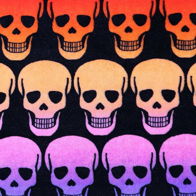Betsey Johnson - Blanket, Buttery-Soft Throw Blanket for Couch or Bed, Boldly Plush & Oversized Bedding (Skull Ombre Black, 50" x 70")