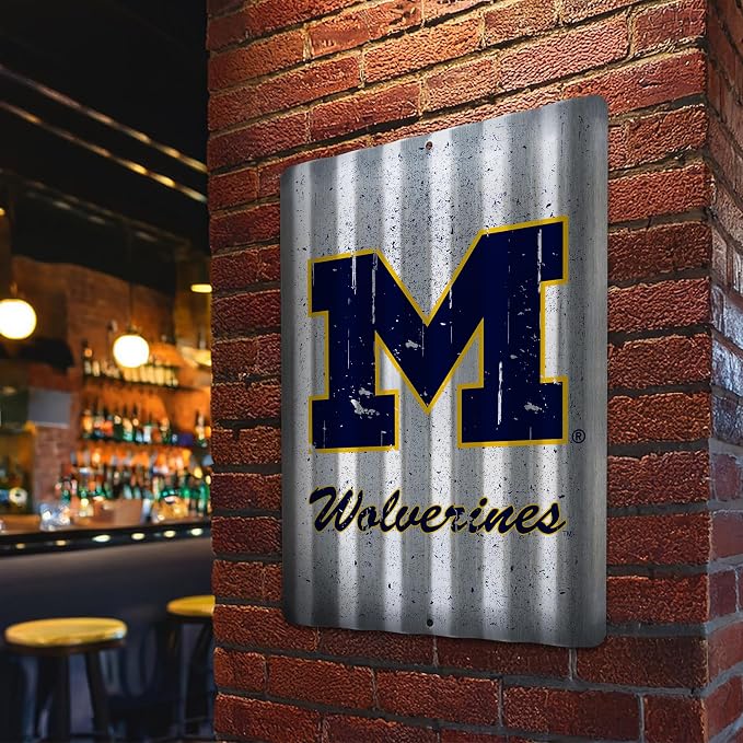 Rico Industries NCAA 12" X 16" Tin Metal Roof Sign