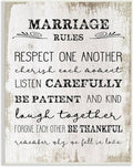 Stupell Industries Marriage Rules Home Family Inspirational Word Textured Design Wall Plaque Art by Daphne Polselli, 10 x 0.5 x 15, Multi-Color | Stupell Industries | 10 x 15 Inches, Easy to Hang and Sturdy, Made in USA, by Lil' Rue