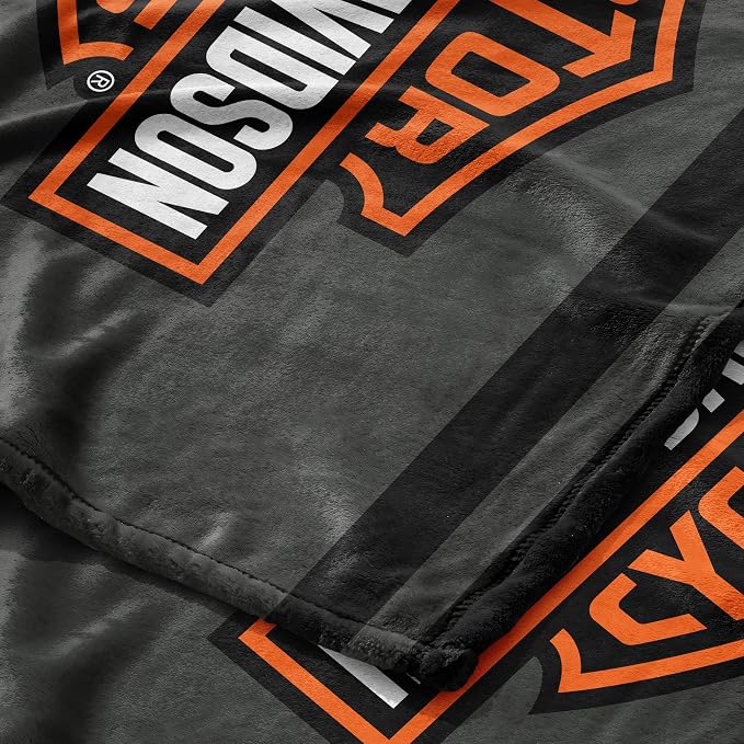 Northwest Harley-Davidson Simple HD Silk Touch Throw Blanket, 46 x 60 in | 100% Polyester, Velvety Feel, Lightweight Warmth, Couch Bed Chair Lounging, Giftable Indoor Comfort