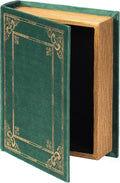 Vintiquewise Decorative Vintage Book Shaped Trinket Storage Box- Green