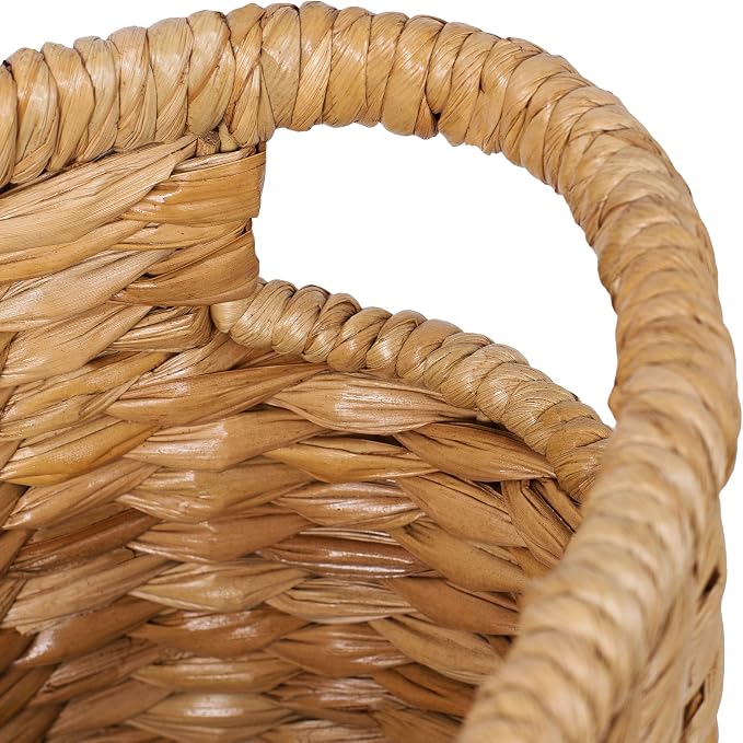 BIRDROCK HOME Sea Grass Storage Basket with Handles - Woven Sea Grass Decorative Rectangle Organizer Bin for Living Room, Bathroom, Home Decor - Suitable for Magazine, Book, Newspaper - Natural