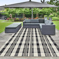 Buffalo Plaid Rug 6x9 Feet Cotton Woven Black and Off White Checkered Buffalo Check Area Rug Washable Indoor Outdoor Carpet for Living Room Bedroom Dining Room Patio Farmhouse