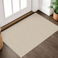 IOHOUZE Small Area Rug 2x3 Washable Woven Rugs for Entryway Non Slip Rubber Backed Front Door Rugs Indoor Doormat Throw Rug Floor Carpet for Entrance Kitchen, Cream/Beige