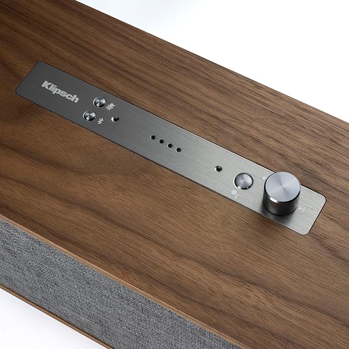 Klipsch The One Tabletop Wireless Stereo in Walnut | Bluetooth-Enabled, Multi-Room Ready, and fits Almost Anywhere