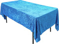 AK TRADING CO. Lush Panne Velvet Tablecloth - 60 x 102 Inch Rectangular Table Cover | Great for Buffet Table, Parties, Holiday Dinner, Wedding & Baby Shower (Turquoise, 60 x 102 Inch)