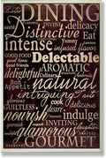 Stupell Home Décor Dining Words Black Kitchen Wall Plaque, 10 x 0.5 x 15, Proudly Made in USA