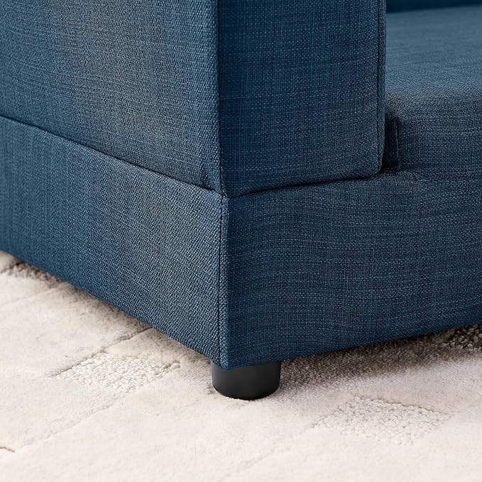Oversized Dog Sofa Couch for Medium and Large Dogs with Backrest and Armrest, 56.5" Memory Foam Dog Sofa Bed, Modern Elevated Pet Couch Bed with Legs, Blue