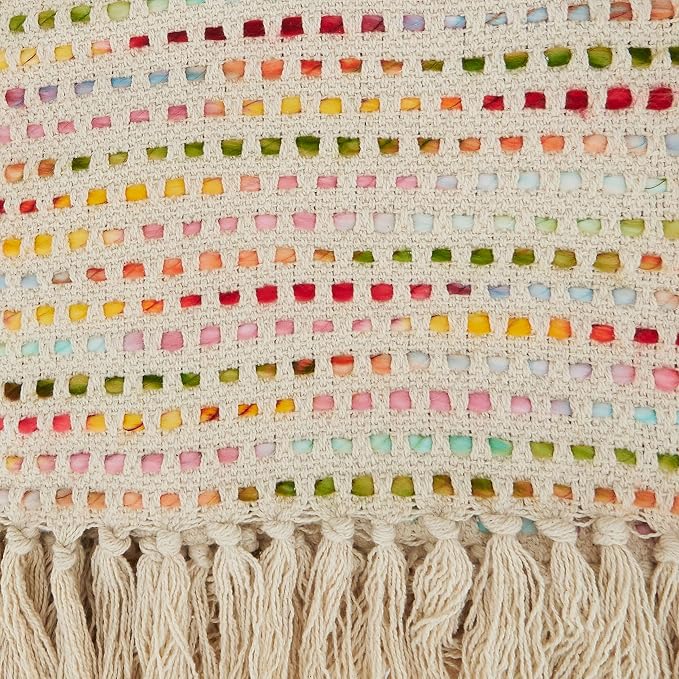 SARO LIFESTYLE Confetti Design Throw Blanket, Multi, 50"x60"