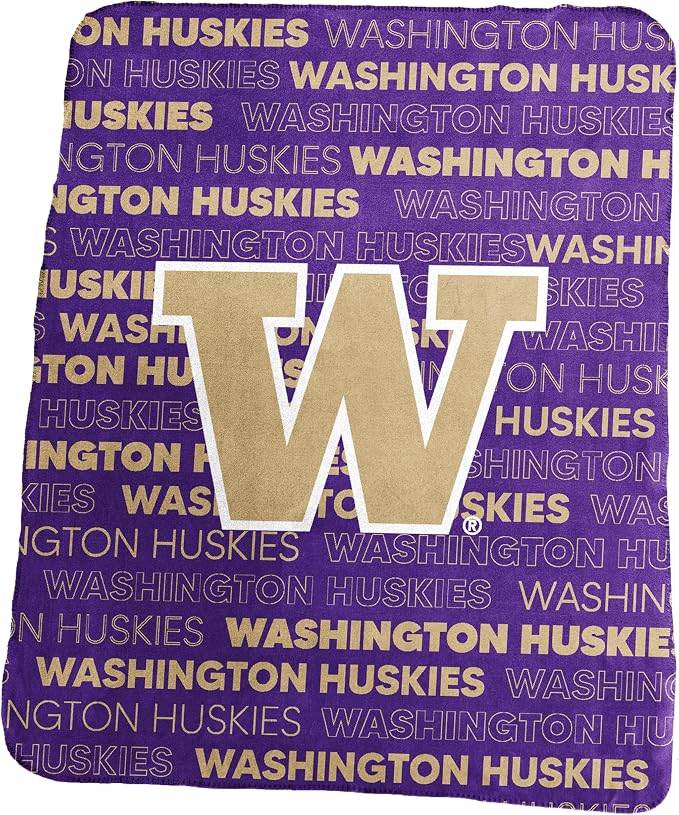 Logo Brands NCAA Classic Fleece Throw Blanket -50” x 60” Ultra-Soft Game Day Blanket with Bold Team Colors & Logo – Cozy College Team Bedding for Fans & Alumni
