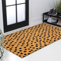 JONATHAN Y Natural Coir Indoor/Outdoor Area Rug 3X4 Natural/Black Dot, Peater Classic Casual Commerical Doormat Ideal for Door Entrance, Patio, Porch, Backyard, Garages NRF106A-34