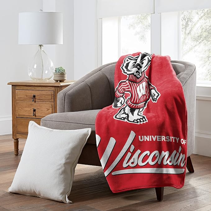 Northwest NCAA Unisex-Adult Raschel Throw Blanket