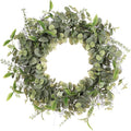 24" Artificial Eucalyptus Spring Wreath with Green Leaves