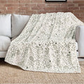 Lucky Brand 50" x 70" Plush Throw Blanket, Bandana White Blanket for Sofa or Bed