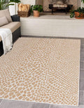 Unique Loom Outdoor Collection Area Rug - Cape Town (7' 10" x 10' Rectangle, Dark Beige/ Ivory)