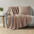 INK+IVY Bree Knit All Season Throw Blanket for Sofa, 50 x 60, Brown | Ultra Soft, Acrylic, Lightweight, OEKO-TEX Certified