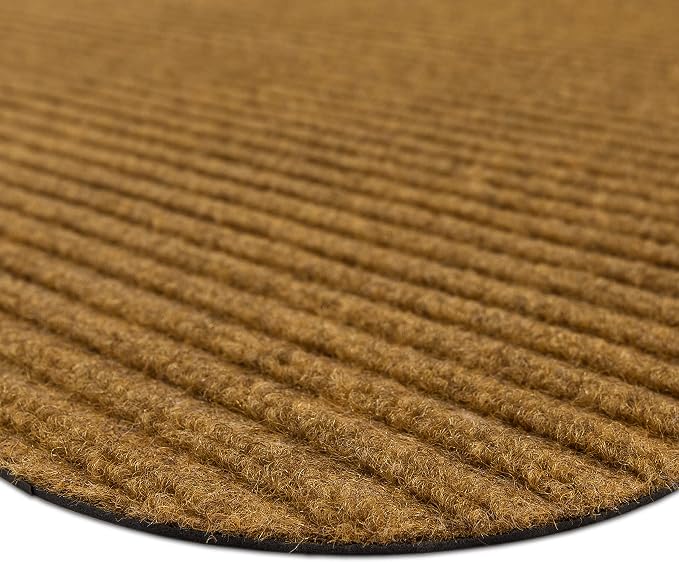 Mohawk Home Utility Floor Mat Solid Tan Beige (1'6" x 2'6" (2 Pack)) Perfect for Garage, Entryway, Porch, and Laundry Room