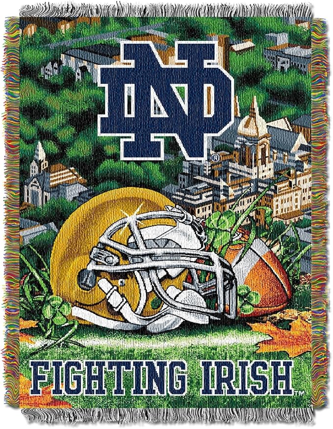 Officially Licensed NCAA "Home Field Advantage" Woven Tapestry Throw Blanket, 48" x 60", Multi Color